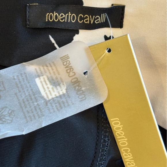 Roberto Cavalli Black Animal Print Stretch Skirt Size Large - Picture 6 of 7